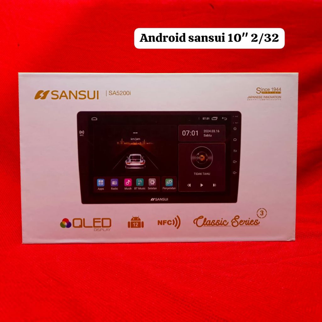 Head Unit Android SANSUI NFC Classic 10 inch SANSUI NFC | Audio mobil