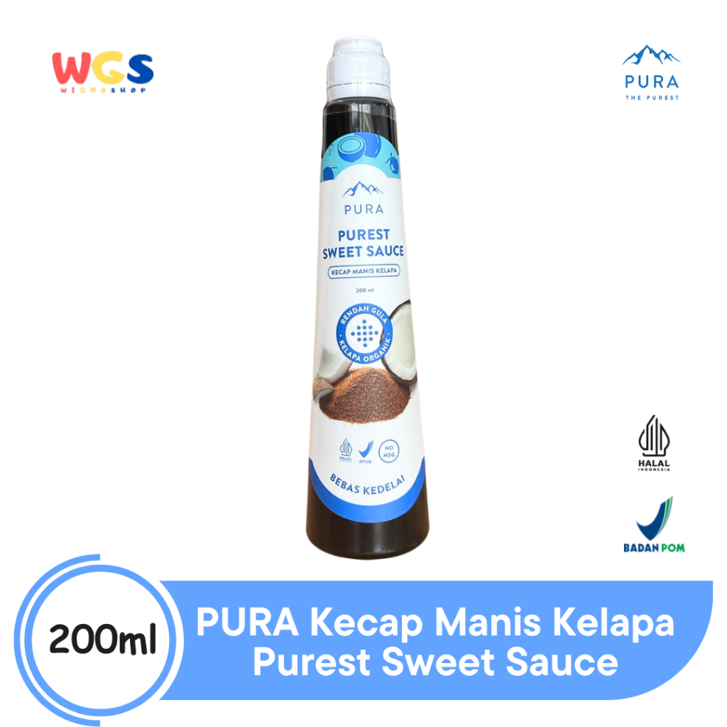 

PURA Kecap Manis Kelapa Purest Sweet Sauce 200ml Rendah Gula Organik Bebas Kedelai