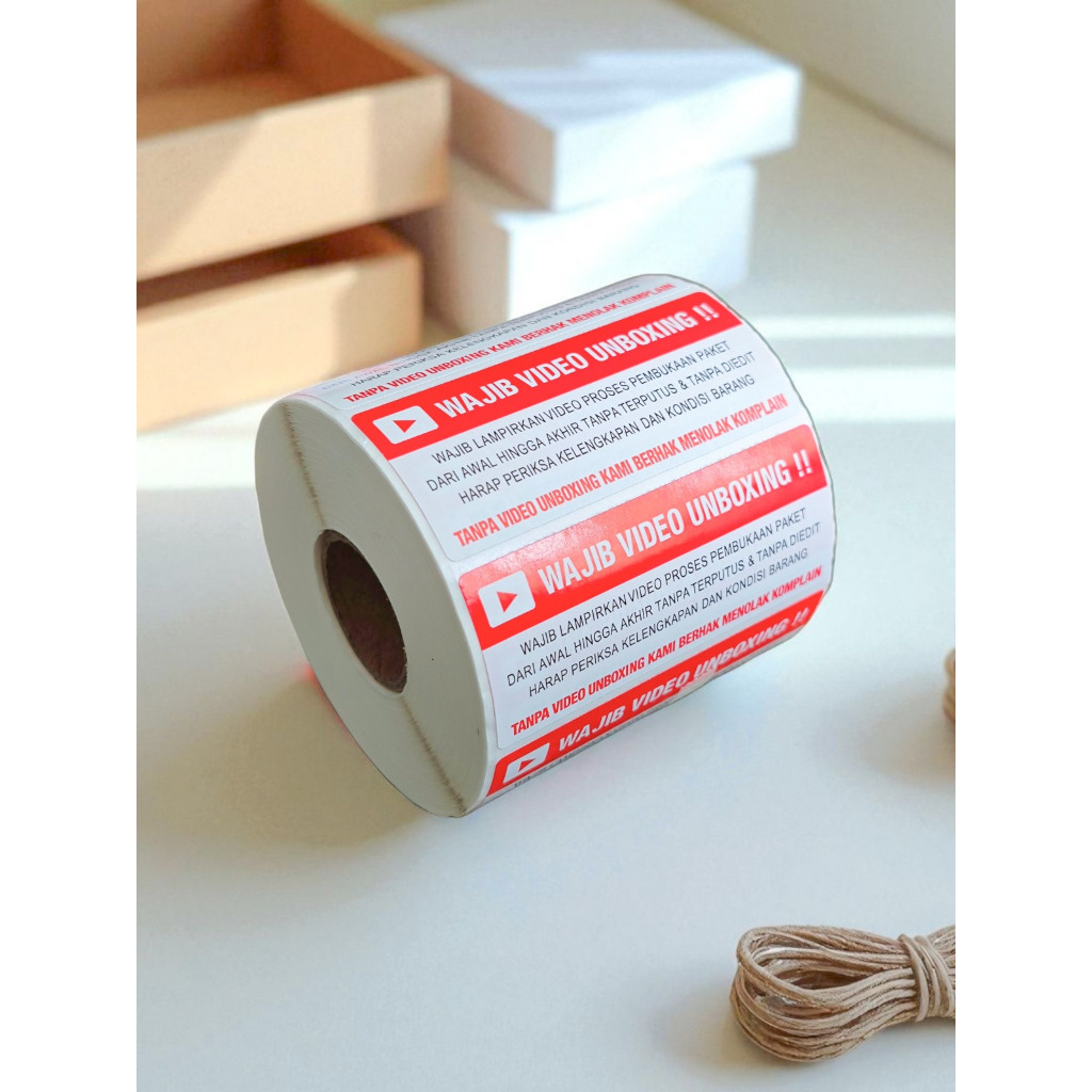 

Stiker Label Wajib Unboxing Olshop 70x30mm 1000pcs || Stiker Pengiriman Olshop MASTER PACK INDONESIA
