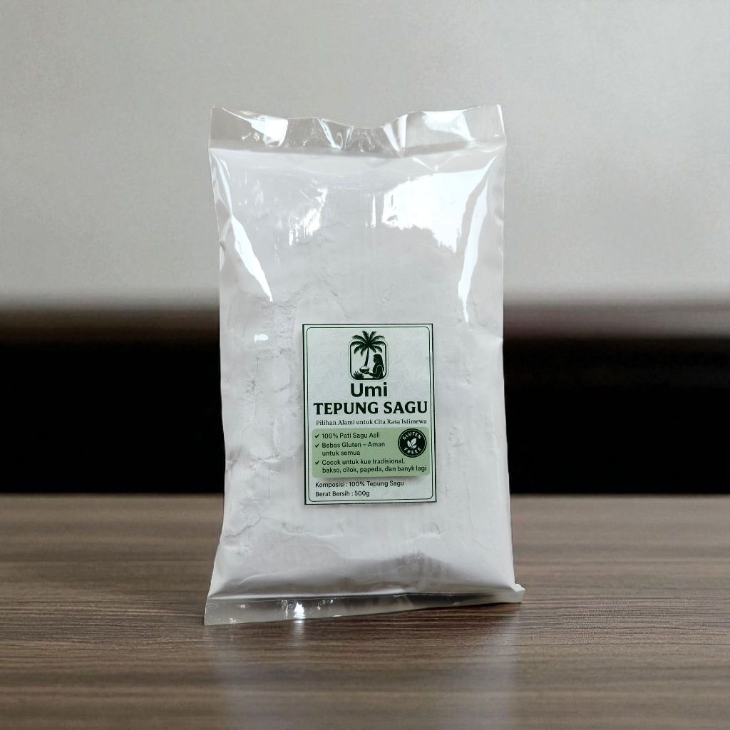 

Tepung sagu asli pati pohon sagu/ Rumbia(Metroxylon sagu)