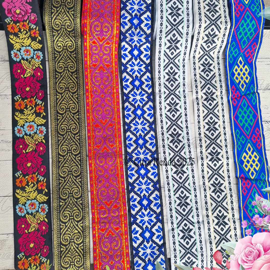 

(Per Meter) PT165 Pita Gamis Cantik / Pita India Lebar 5Cm