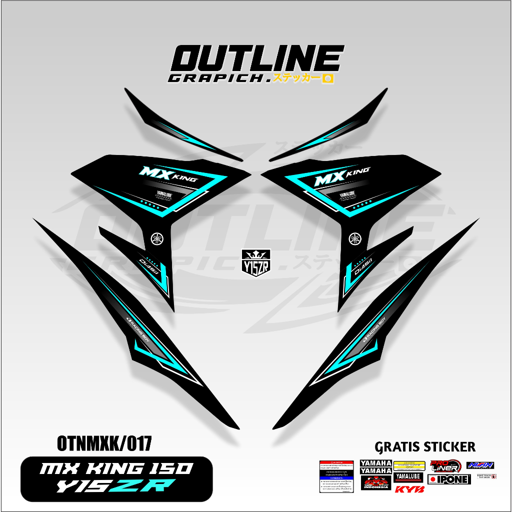 Striping MX King 150 Y15ZR Full Body | Cutting Sticker Motor Racing Variasi