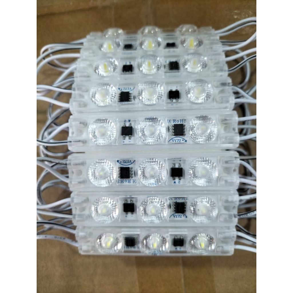 lampu led modul 3 mata AC 220V cahaya putih harga 20pc