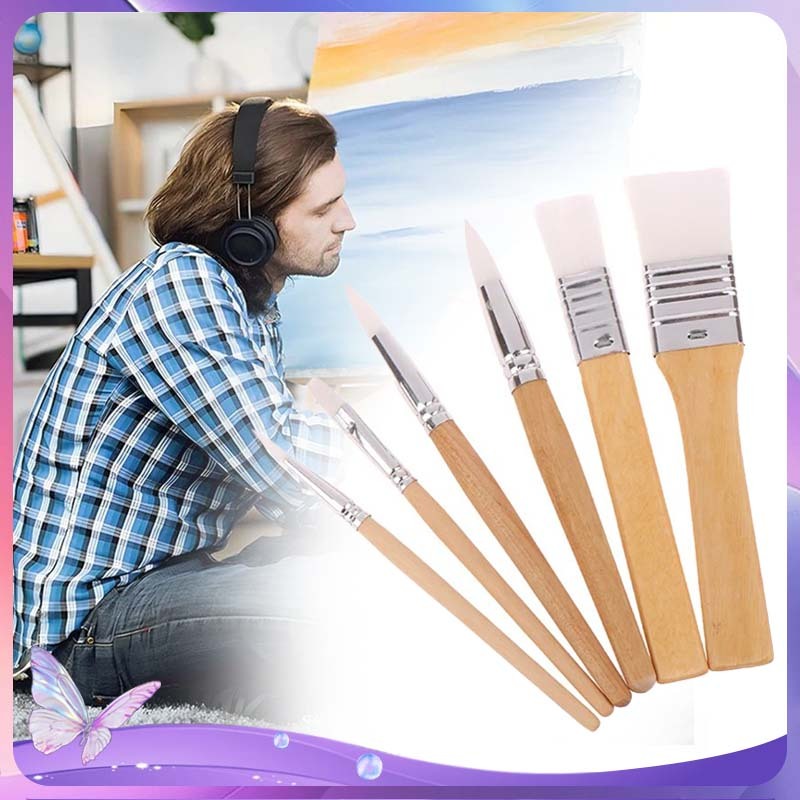 Kuas Lukis Nilon 6pcs/ Kuas Lukis Set Kuas Lukis Nylon /Water Color Brush Set Kuas Lukis