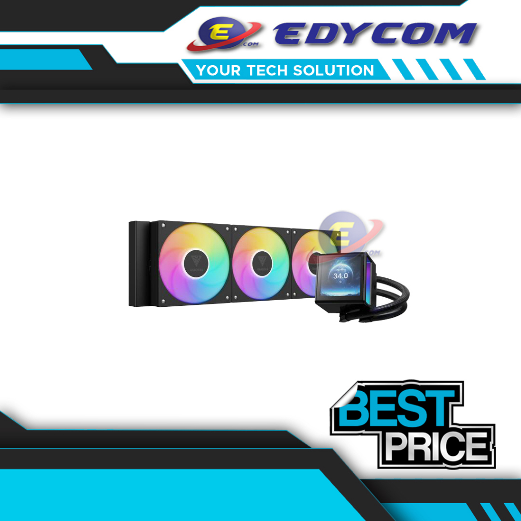 GAMDIAS CHIONE P5-360 - 360MM LCD POWERFUL DIGITAL AIO COOLING BLACK