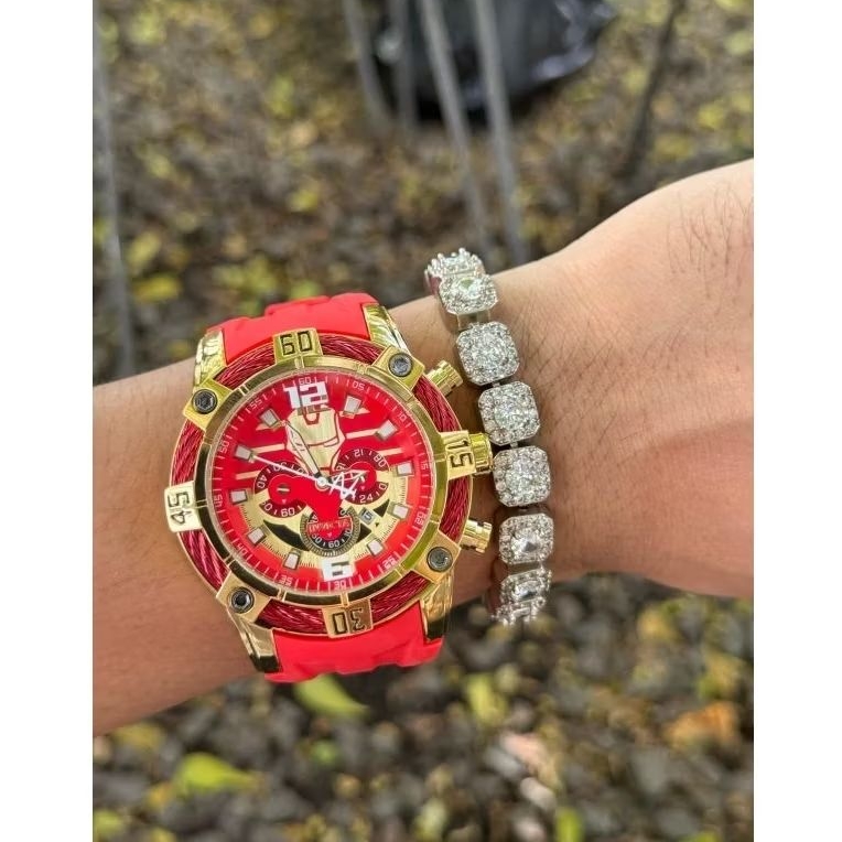 jam tangan invicta marvel iron pria sport 55mm