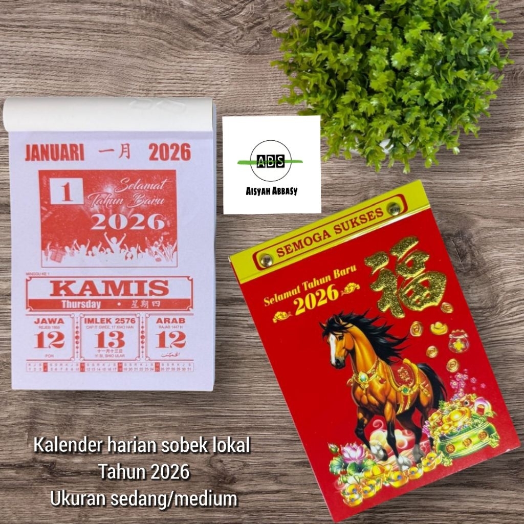 Kalender Harian Sobek lokal sedang 2026 tanggalan harian sobek lokal 2026