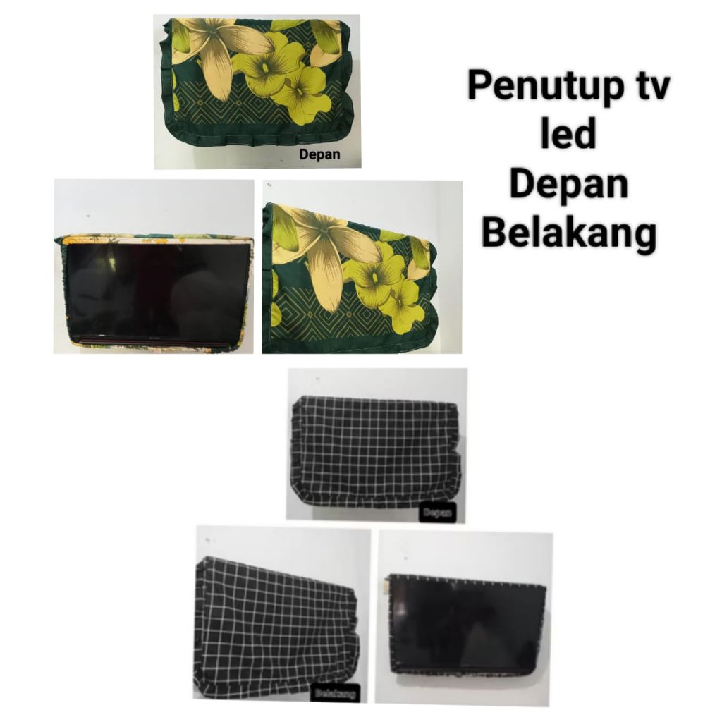 Penutup tv led/monitor motif 32 inchi