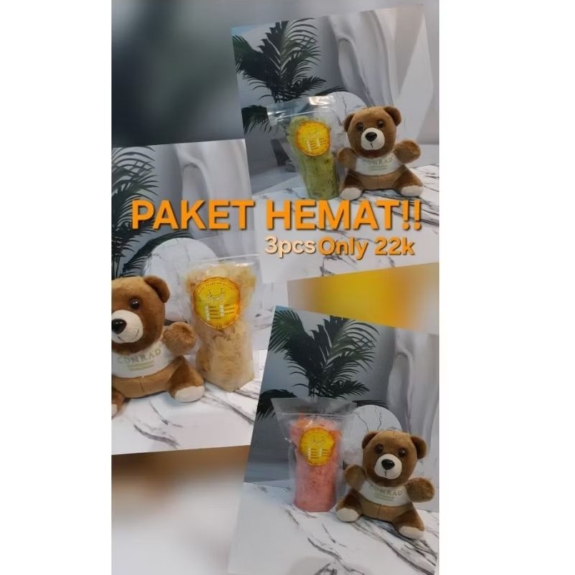 

[PAKET HEMAT] 3pcs varian greentea tiramisu dan strawberry