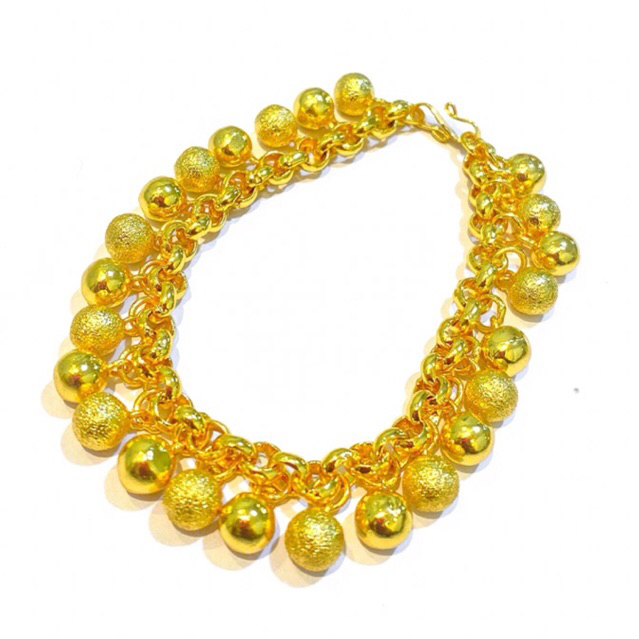 gelang boba full viral Lapis Emas 24krt Crum Emas Muda 20gram gelang Cewek Replika Premium Gold