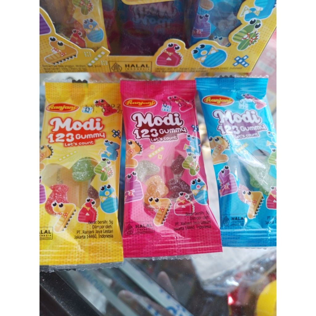 

permen modi 123 gummy 1 pak isi 30 pcs