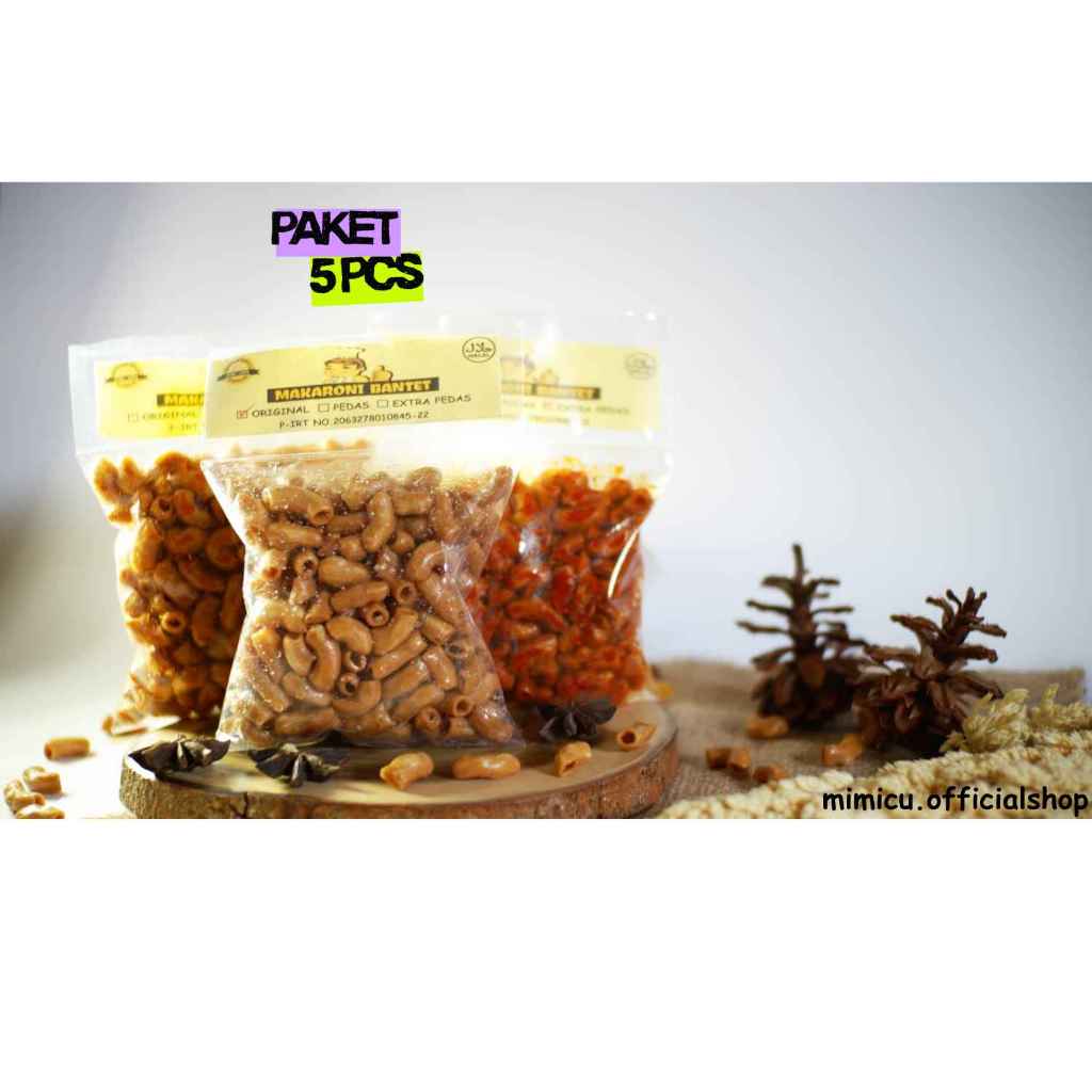 

Paket 5 Pcs Makaroni Bantet/Spiral 60gr cap KOKI Termurah Bisa COD