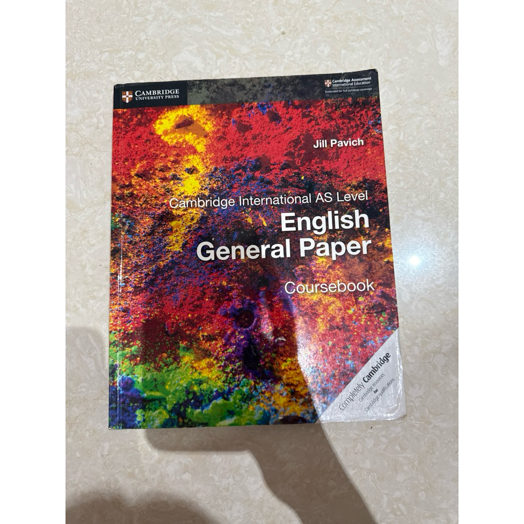 English General Paper Coursebook Cambridge International AS Level Buku Book