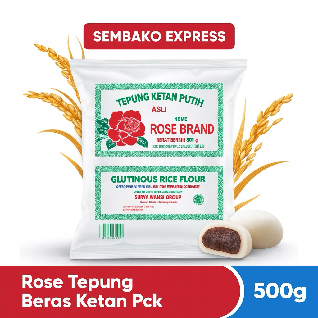 

Rose Brand Tepung Ketan Putih 500g – Asli, Halus & Putih Bersih