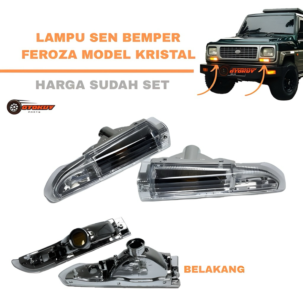 Lampu Sen Bemper Mobil Feroza Model Kristal Harga Sudah Set