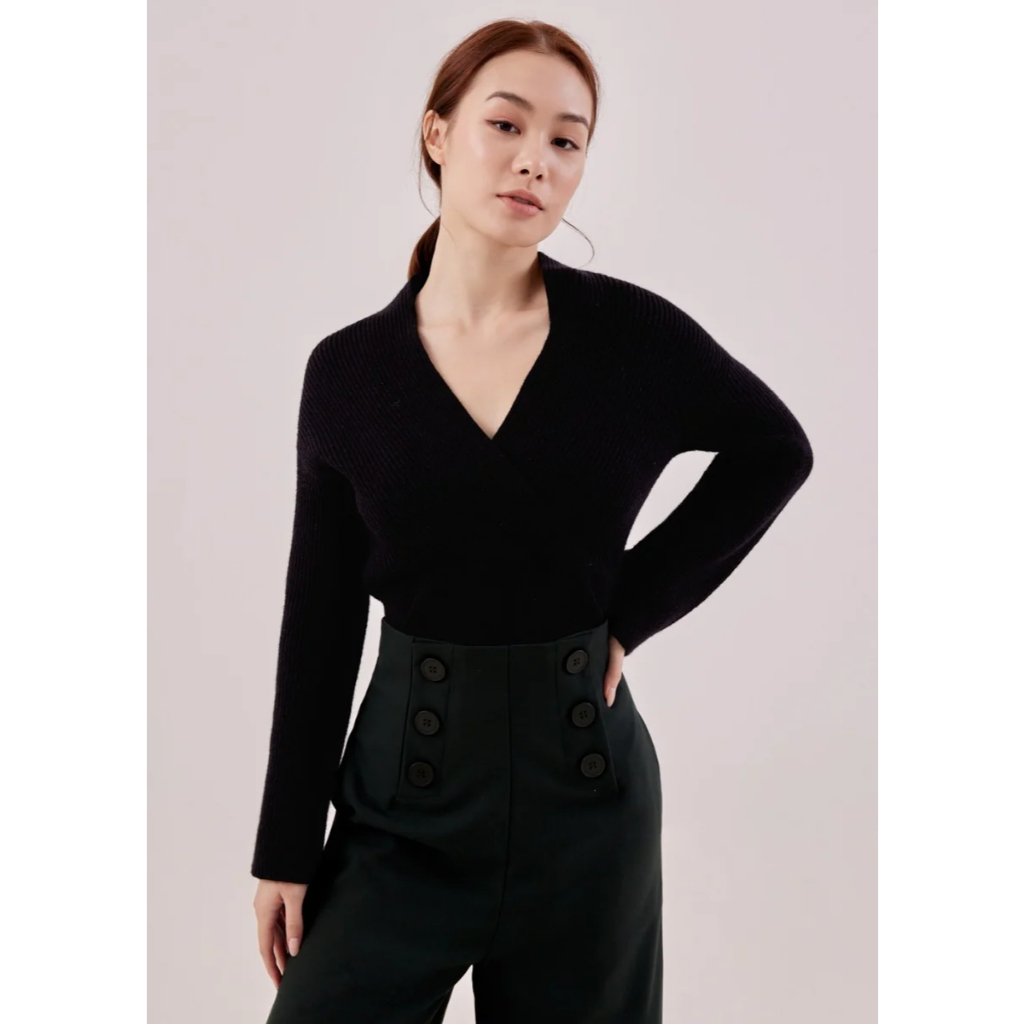 Ardyn wrap knit top
