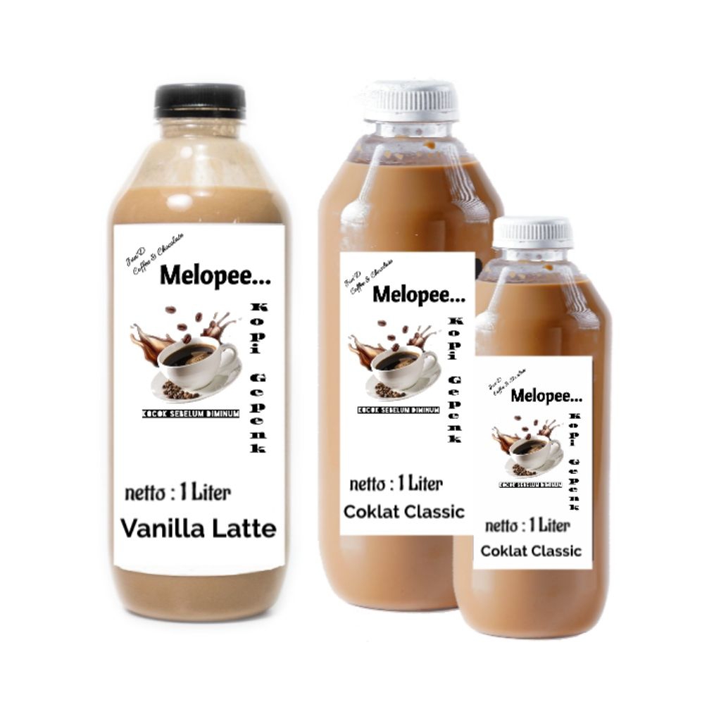 

Jun'D coffee & chocolate ORIGINAL MELOPEE/KOPI SUSU 1 LITER/COKLAT/VANILLA LATTE