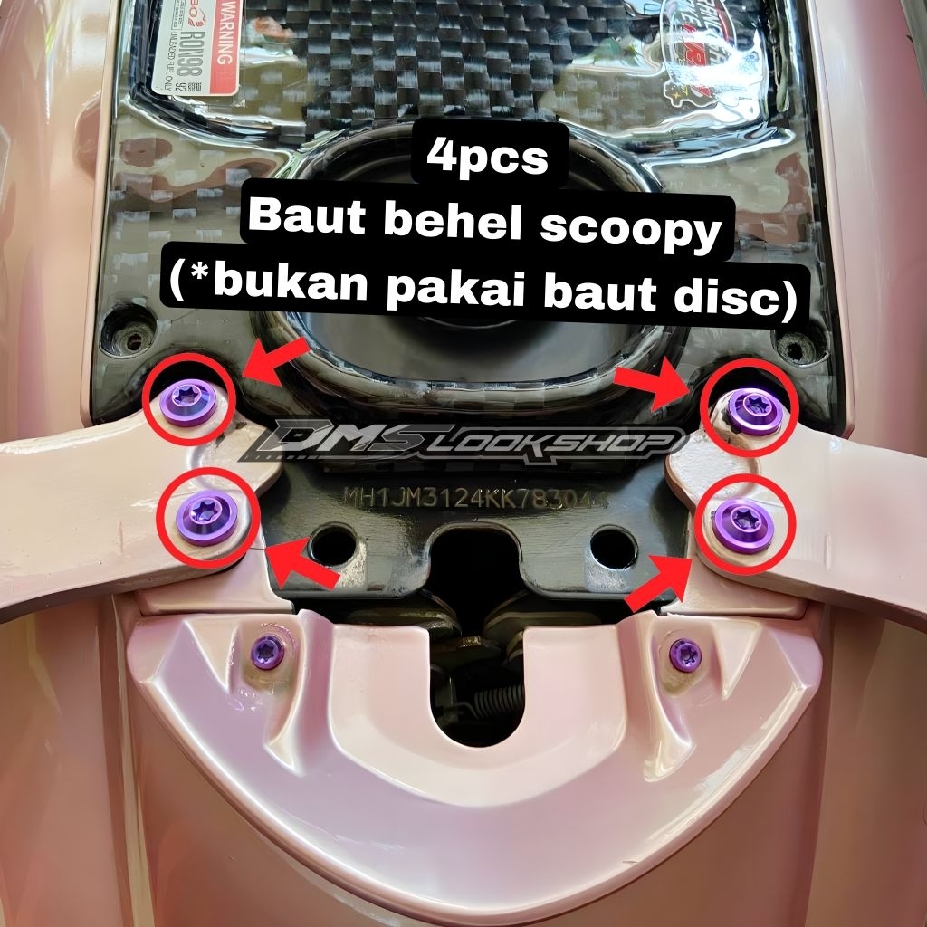 Baut titanium behel scoopy original titanium