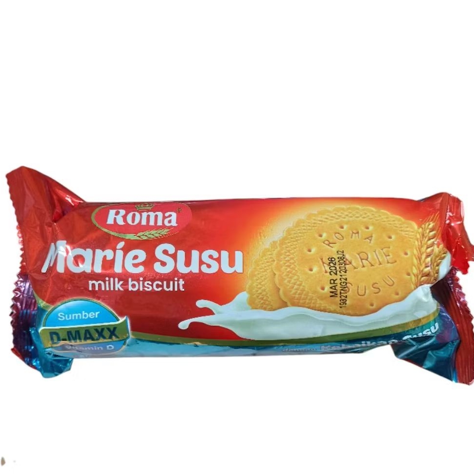 

Biskuit Marie Susu Roma Milk Biscuit 115gr
