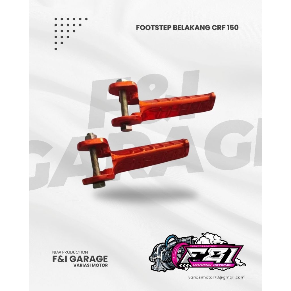 footstep step belakang CRF 150, pijakan kaki belakang CRF 150