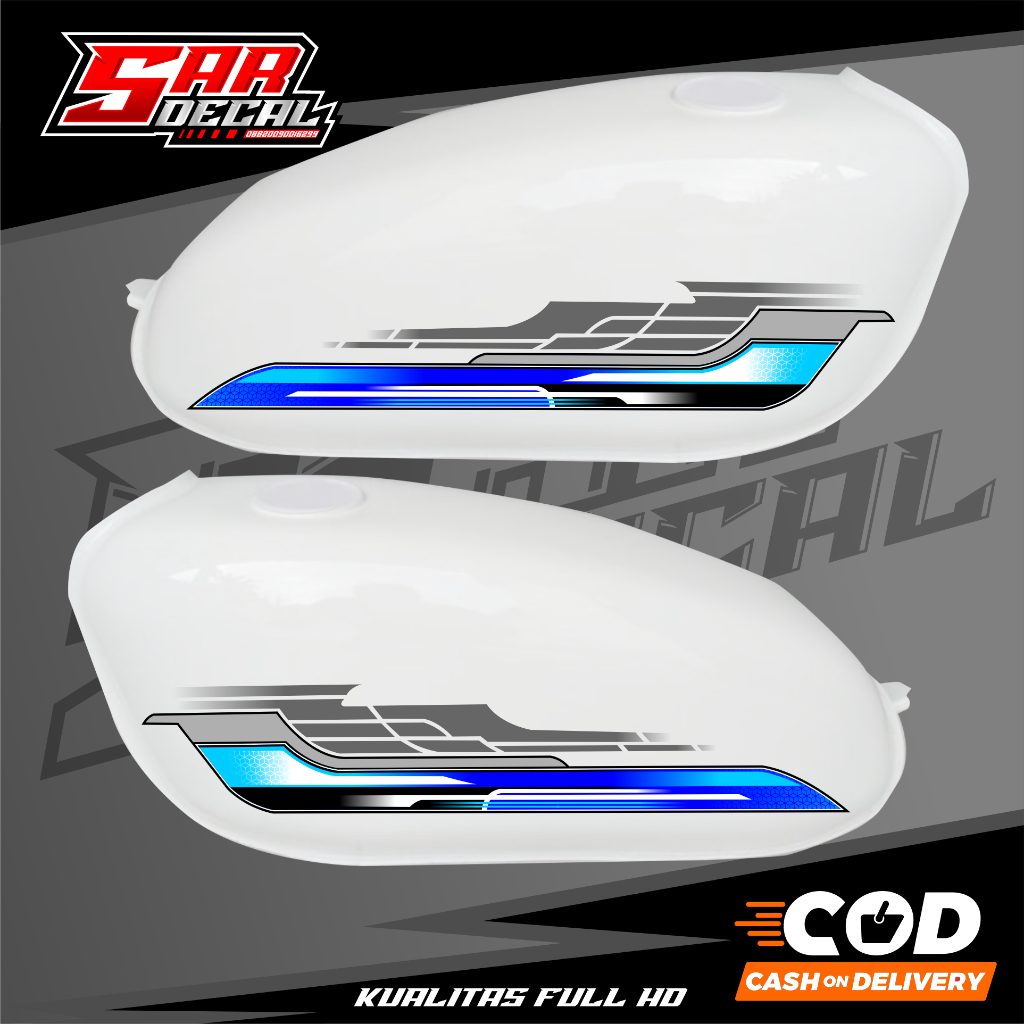 striping les stiker tangki cb 100 cb 125 - striping tangki cb herex stiker les tangki cb custom