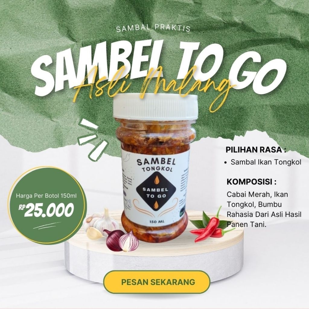 

Sambal Tongkol Pedas Botol 150ml, Sambel To Go