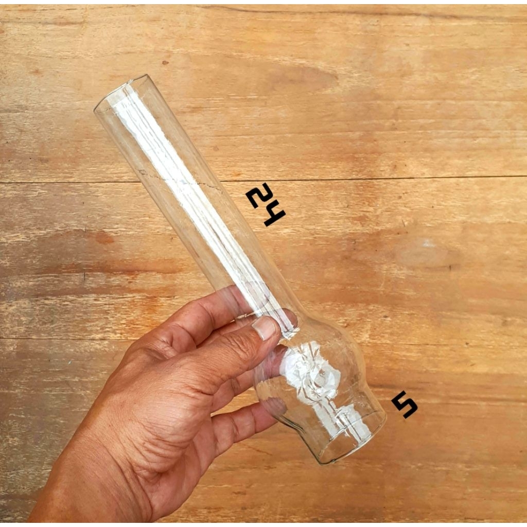 Semprong Kaca Lampu Minyak Tanah Tanggung
