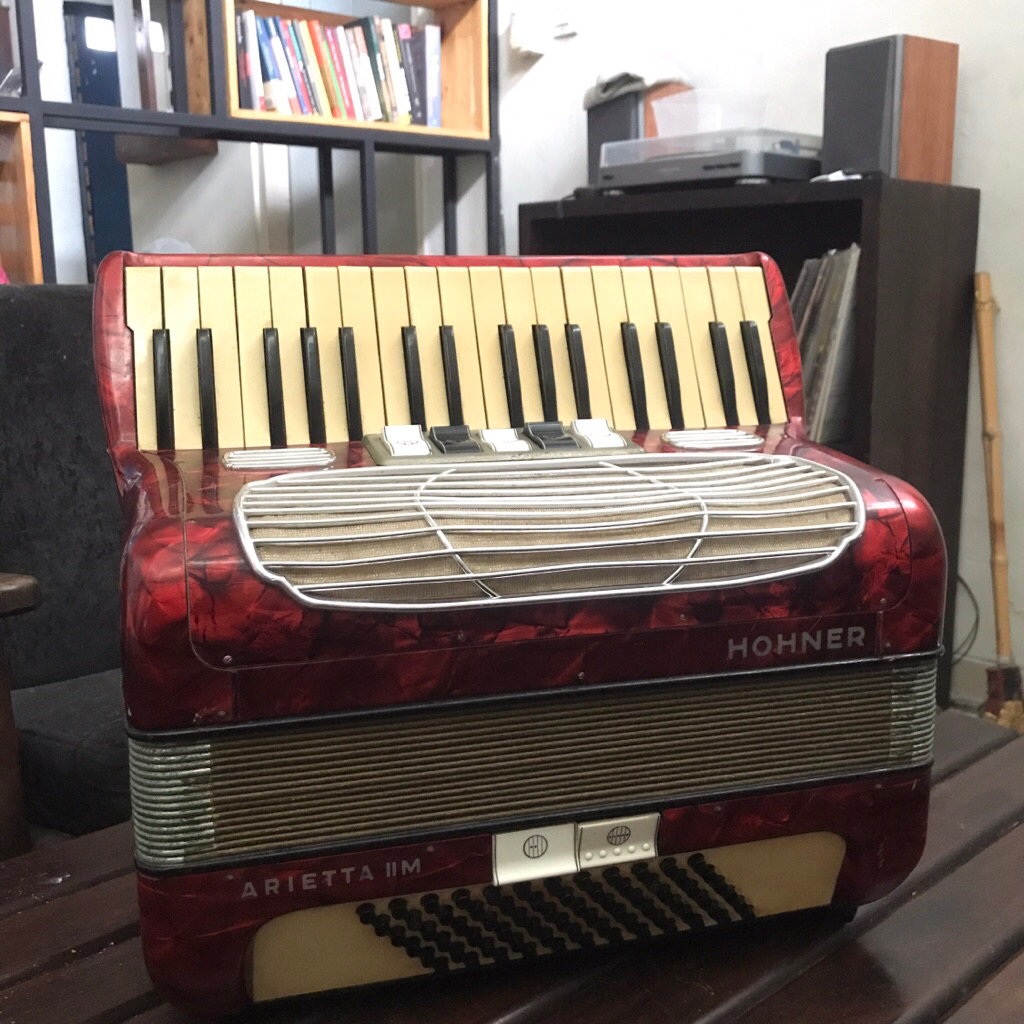Vintage Accordion Akordion Hohner Antik