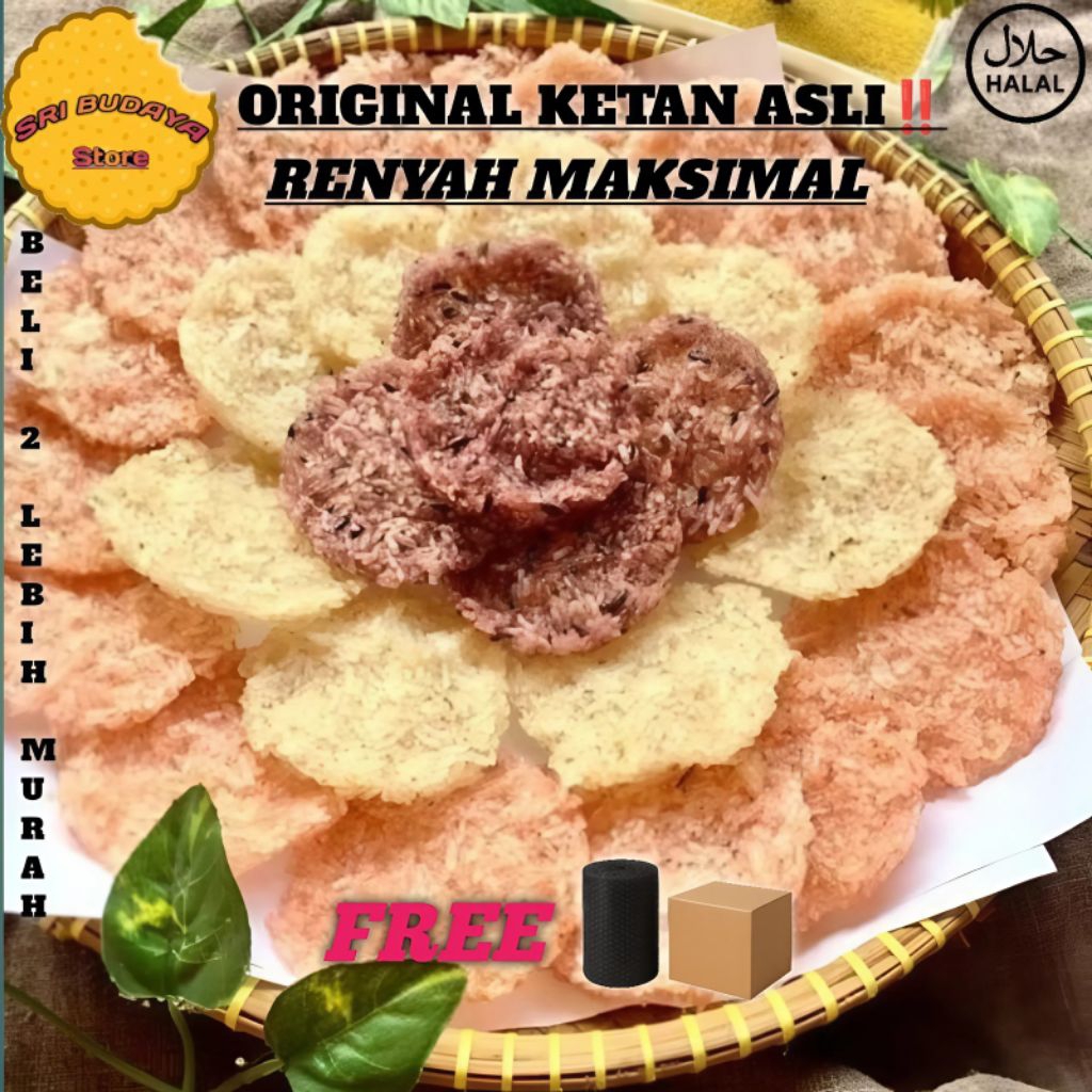 

Ranginang/Rengginang Mentah Isi 30pcs/60pcs Ketan Asli Renyah dan Gurih