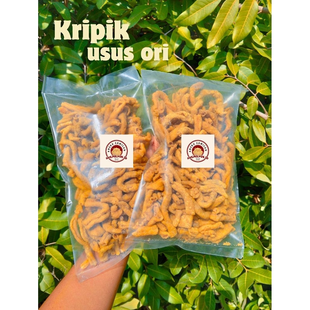 

Kripik usus ori kemasan 250gr | Camilan pedas & gurih