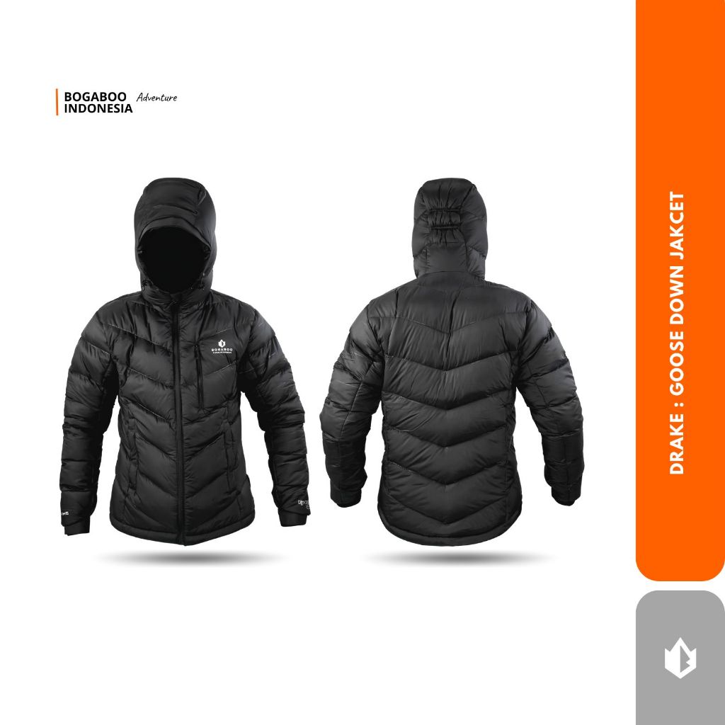 JAKET goose down BOGABOO ASLI BULU ANGSA 100 % insulated 3 layer fill power 800 - jaket musim dingin