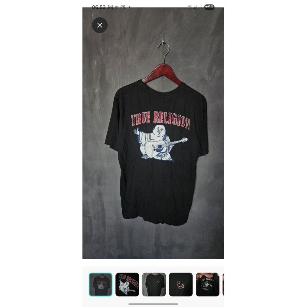 TRUE RELIGION BRAND JEANS buddha logo crew tshirt