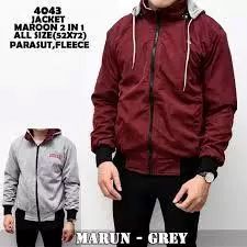 Jaket Bolak Balik Pria Wanita Unisex 2in1 Jaket bb Jumbo Jaket Parasut BB Jumbo Bisa COD