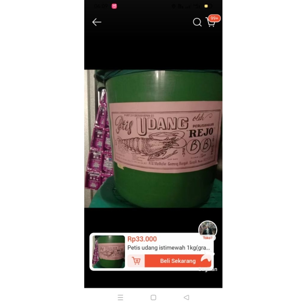 

petis enak 1 kg bonus trasi