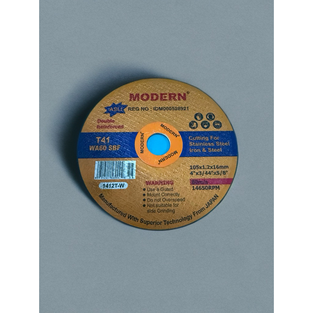 Batu Potong Gerinda merk Modern T41 WA60 SBF