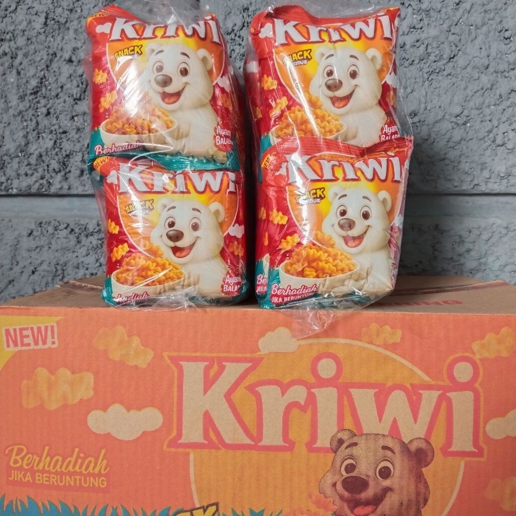 

KRIWI CIKI/SNACK BERHADIAH UANG TUNAI ( 1 PACK ISI 10 PCS)