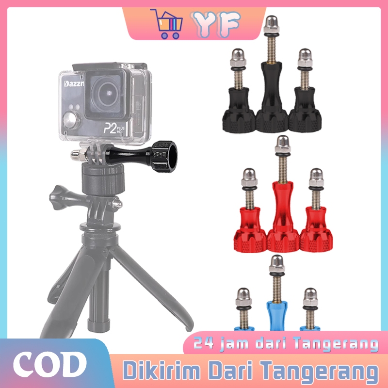 3Pcs Aluminium Baut Screw Thumb Knob Screw Alat Mounting Kamera Aksi Gopro Thumb Screw