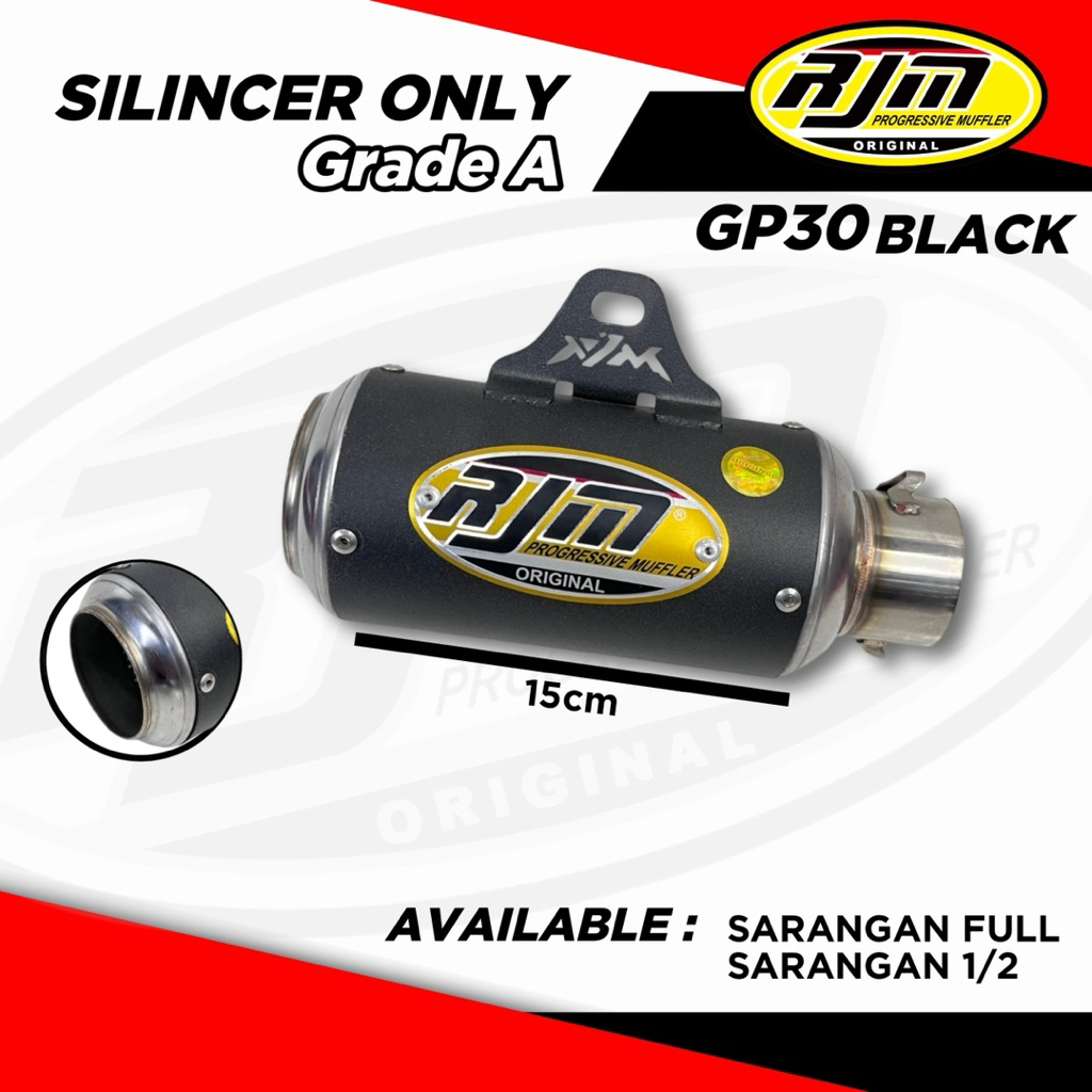 knalpot gp30 bujel pendek original rjm grade A inlet 50mm/51mm