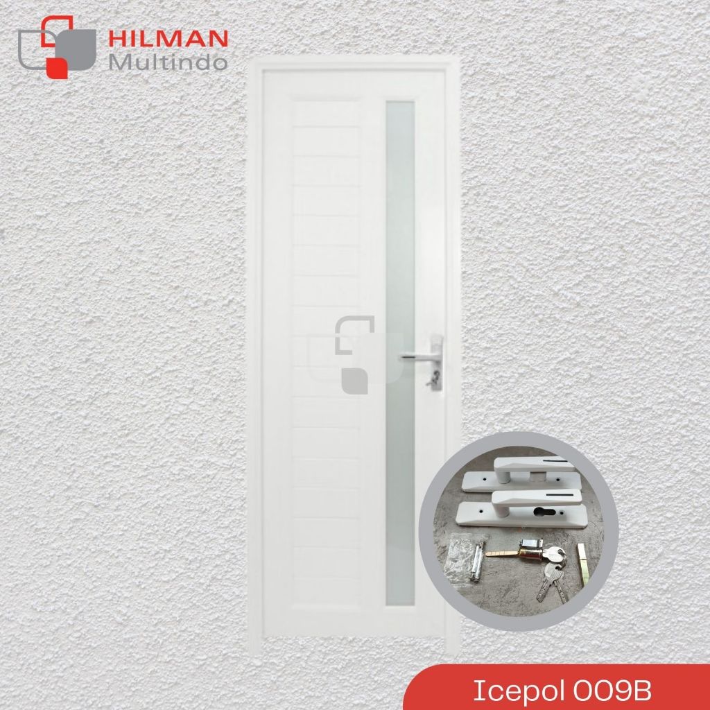 Pintu Icepol IC-009B - Pintu UPVC 70 x 200 cm Putih