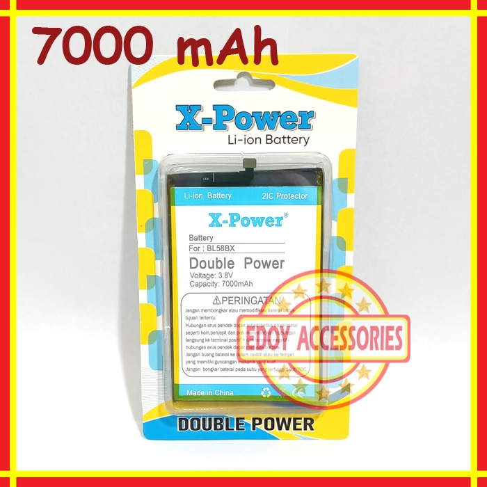 Batre Infinix Hot 9 Play X680 BL58BX Double Power Batu Baterai Battery Tanam