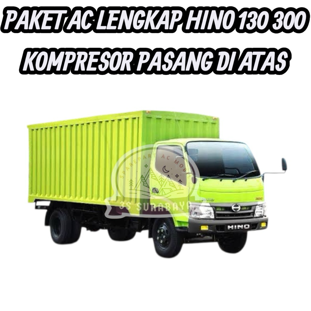 Unit Ac lengkap Hino Dutro 130 300 Kompresor Pasang atas Ac truk 12 Volt Tinggal Pasang (Baru/New)