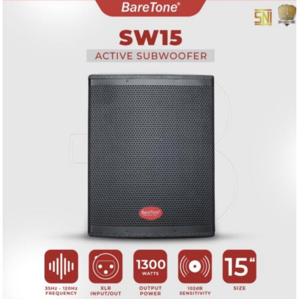 SUBWOOFER BARETONE SW15 ORIGINAL 15 INCH AKTIF SUBWOOFER