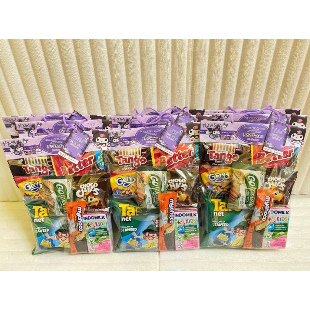 Bingkisan Ultah Anak || Paket snack Better || Snack ultah Murah || Hangtag Label Ulang Tahun || Cust
