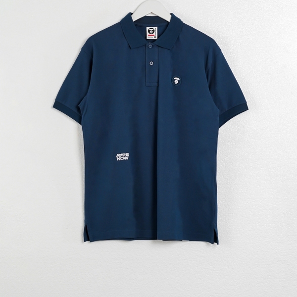 Polo AAPE NOW PATCH POCKET EMBROIDERY NAVY POLO 100% ORIGINAL