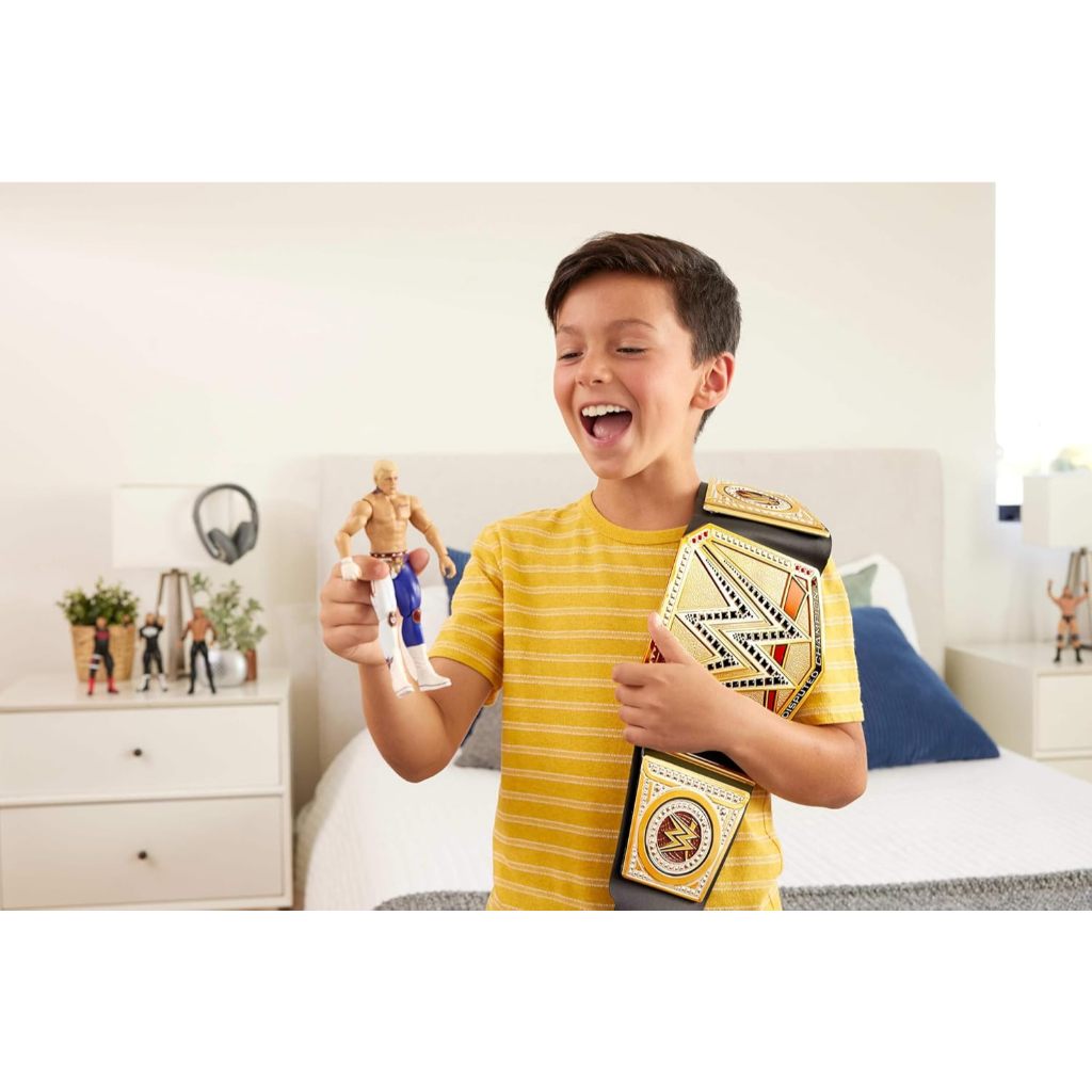 ORIGINAL MATTEL WWE CHAMPIONSHIP TITLE, UNDISPUTED WWE UNIVERSAL CHAMPIONSHIP ROLE-PLAY & COSTUME