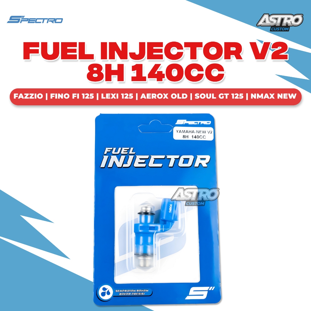 Spectro Injektor Nmax 155 New Aerox Lexi 125 Mio M3 Gear Fino X-Ride Injector Yamaha V2 8H 140CC