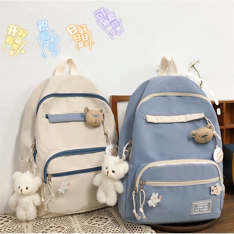 TAS RANSEL FASHION KOREA TAS SEKOLAH RANSEL WANITA