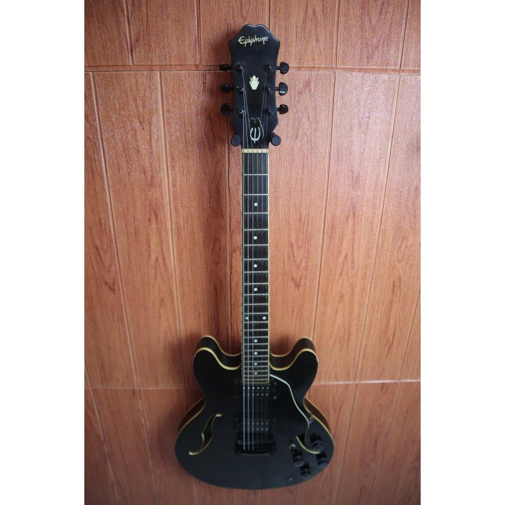 GItar Elektrik Epiphone Semi-Hollow ES-335 Black Epiphone ORI CUSTOM SHOP