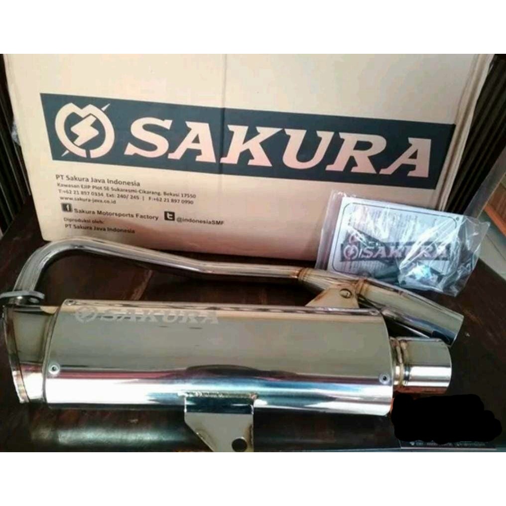 SAKURA MUFFLER AM07 GP SERIES CHROME / NMAX-AEROX