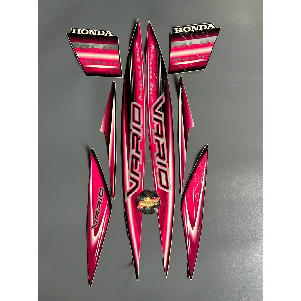 STRIPING STIKER VARIO 110 KARBU 2007 HITAM MAGENTA